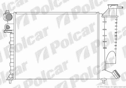 Polcar 232408-1 - Radiator, engine cooling autospares.lv