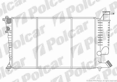 Polcar 2324088X - Radiator, engine cooling autospares.lv