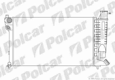 Polcar 232408-8 - Radiator, engine cooling autospares.lv