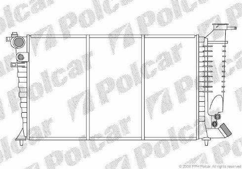 Polcar 2324083X - Radiator, engine cooling autospares.lv