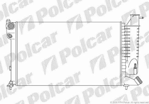 Polcar 2324087X - Radiator, engine cooling autospares.lv