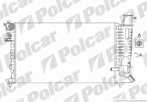 Polcar 232408A4 - Radiator, engine cooling autospares.lv