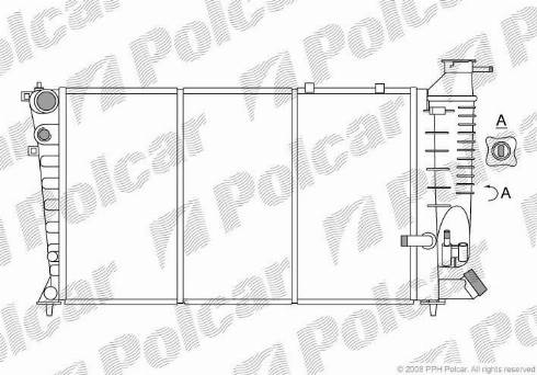 Polcar 232408-X - Radiator, engine cooling autospares.lv