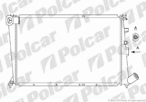 Polcar 2325084X - Radiator, engine cooling autospares.lv