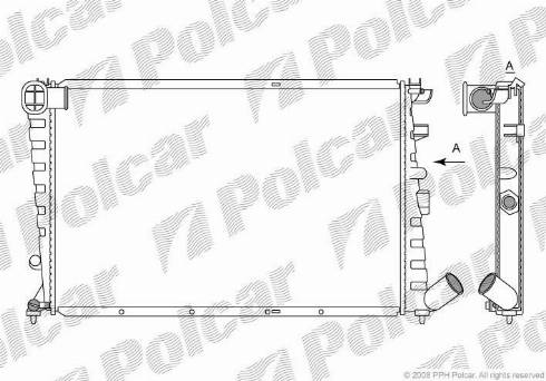 Polcar 232508-4 - Radiator, engine cooling autospares.lv