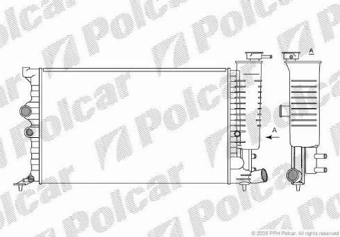 Polcar 2325081X - Radiator, engine cooling autospares.lv