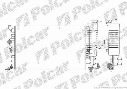 Polcar 2325082X - Radiator, engine cooling autospares.lv