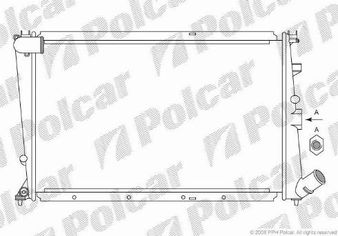 Polcar 232508A4 - Radiator, engine cooling autospares.lv