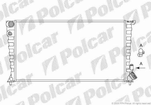 Polcar 2326084X - Radiator, engine cooling autospares.lv