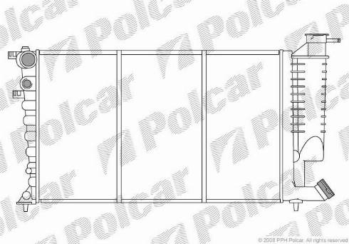 Polcar 2326086X - Radiator, engine cooling autospares.lv