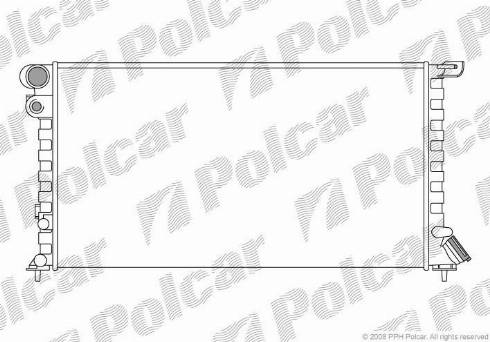 Polcar 2326081X - Radiator, engine cooling autospares.lv