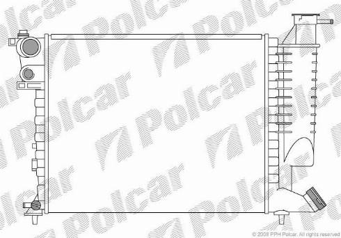 Polcar 2326083X - Radiator, engine cooling autospares.lv