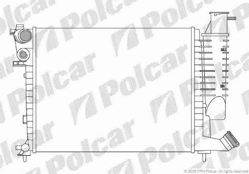 Polcar 232608-3 - Radiator, engine cooling autospares.lv