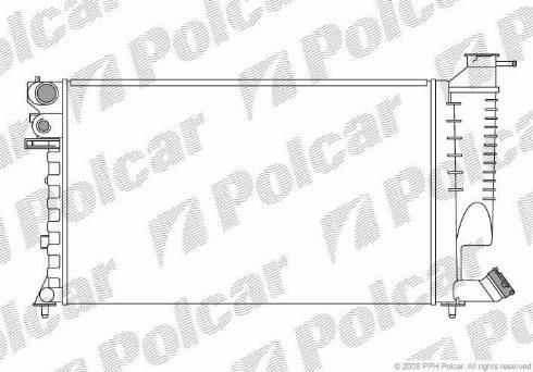 Polcar 2326082X - Radiator, engine cooling autospares.lv