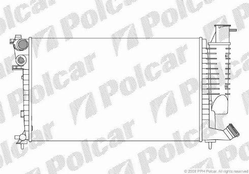 Polcar 232608-2 - Radiator, engine cooling autospares.lv