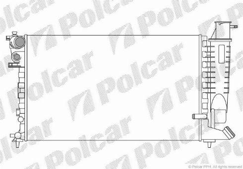 Polcar 232608-A - Radiator, engine cooling autospares.lv