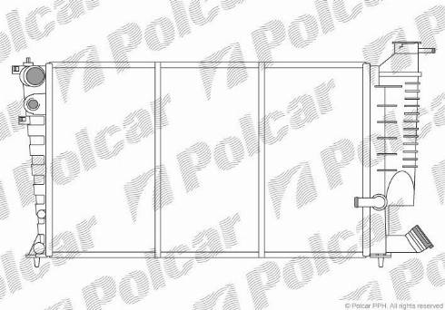 Polcar 232608-X - Radiator, engine cooling autospares.lv