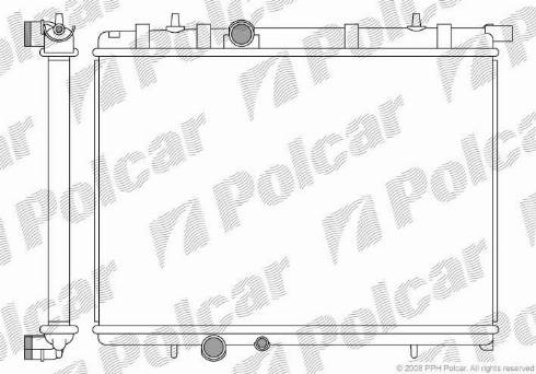 Polcar 2328084X - Radiator, engine cooling autospares.lv