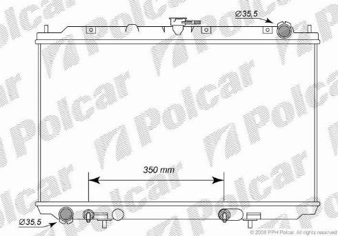 Polcar 2756084K - Radiator, engine cooling autospares.lv