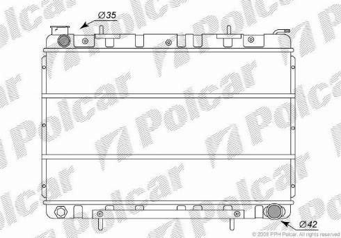 Polcar 275008-5 - Radiator, engine cooling autospares.lv