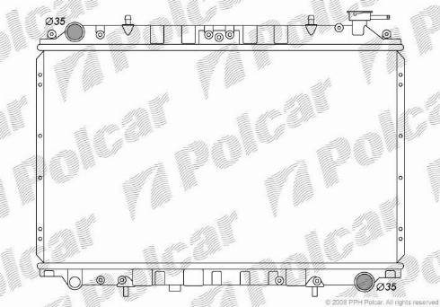 Polcar 2750086K - Radiator, engine cooling autospares.lv