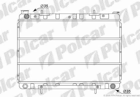 Polcar 275008-3 - Radiator, engine cooling autospares.lv