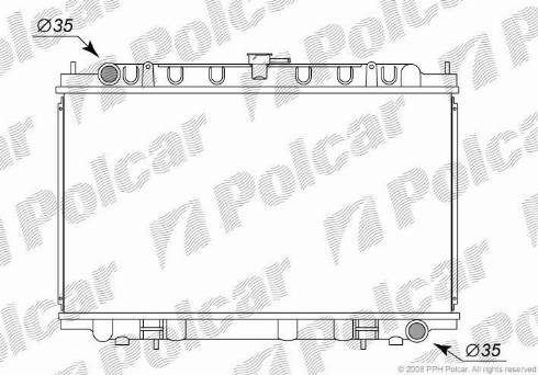 Polcar 2761083K - Radiator, engine cooling autospares.lv