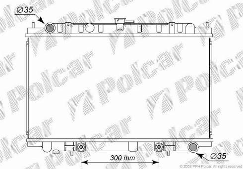 Polcar 276108-2 - Radiator, engine cooling autospares.lv