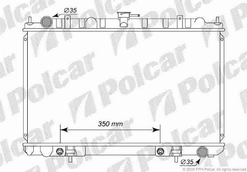 Polcar 2762081K - Radiator, engine cooling autospares.lv