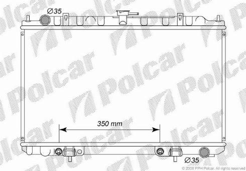 Polcar 276208-1 - Radiator, engine cooling autospares.lv