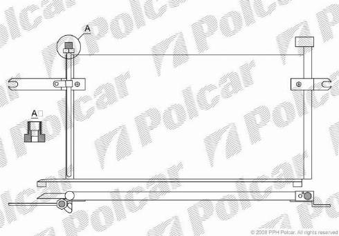 Polcar 2705K8C2S - Condenser, air conditioning autospares.lv