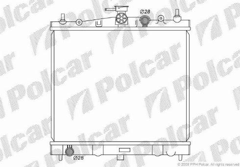 Polcar 2707084K - Radiator, engine cooling autospares.lv