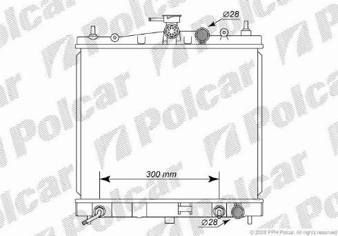 Polcar 2707083K - Radiator, engine cooling autospares.lv