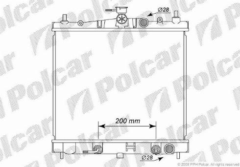 Polcar 2707082K - Radiator, engine cooling autospares.lv