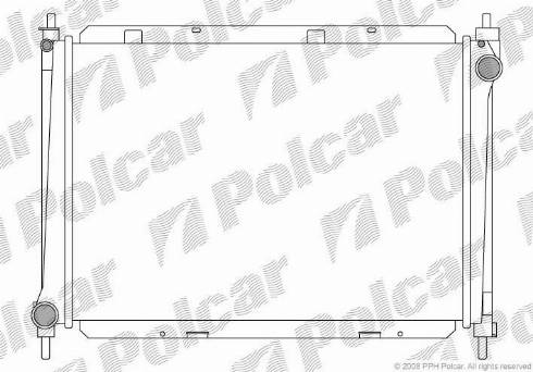 Polcar 2711082K - Radiator, engine cooling autospares.lv