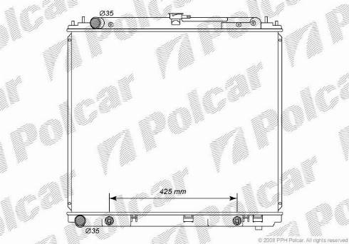 Polcar 2782082K - Radiator, engine cooling autospares.lv