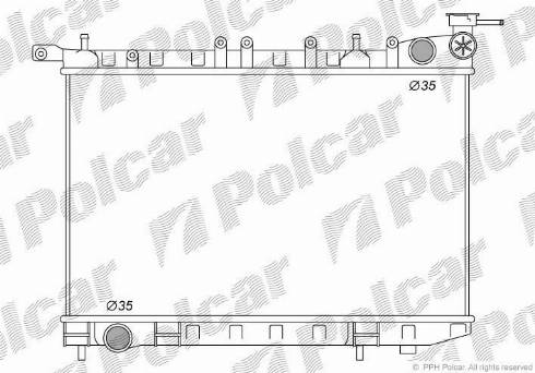 Polcar 2731081K - Radiator, engine cooling autospares.lv