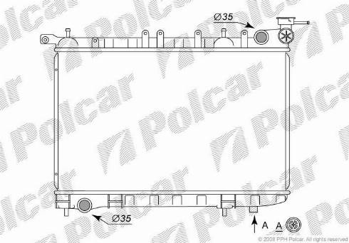 Polcar 273108-1 - Radiator, engine cooling autospares.lv