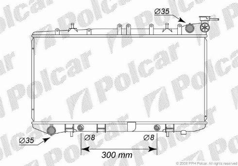 Polcar 2731082K - Radiator, engine cooling autospares.lv