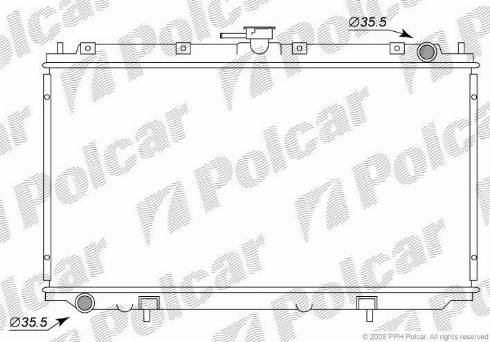 Polcar 2732081K - Radiator, engine cooling autospares.lv