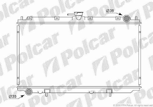 Polcar 2732082K - Radiator, engine cooling autospares.lv