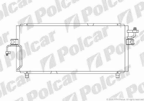 Polcar 2732K82X - Condenser, air conditioning autospares.lv