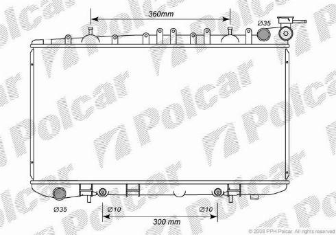 Polcar 272808-4 - Radiator, engine cooling autospares.lv