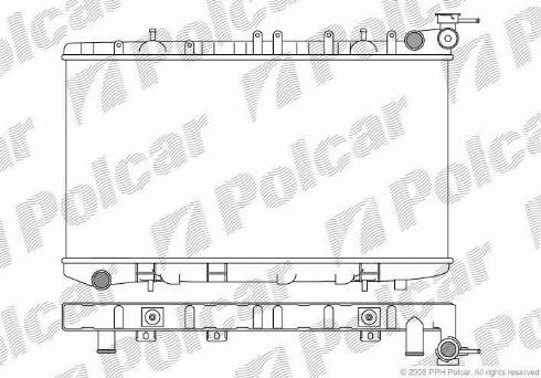 Polcar 2728081K - Radiator, engine cooling autospares.lv