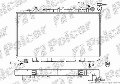 Polcar 272808-2 - Radiator, engine cooling autospares.lv