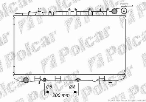 Polcar 2728087K - Radiator, engine cooling autospares.lv