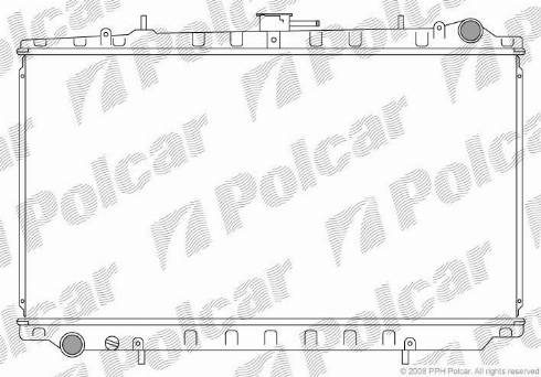 Polcar 2727086K - Radiator, engine cooling autospares.lv