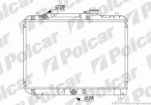 Polcar 741208-1 - Radiator, engine cooling autospares.lv