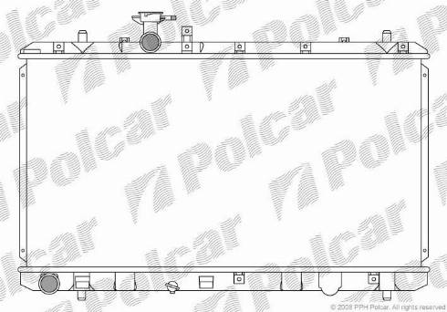 Polcar 7435081K - Radiator, engine cooling autospares.lv