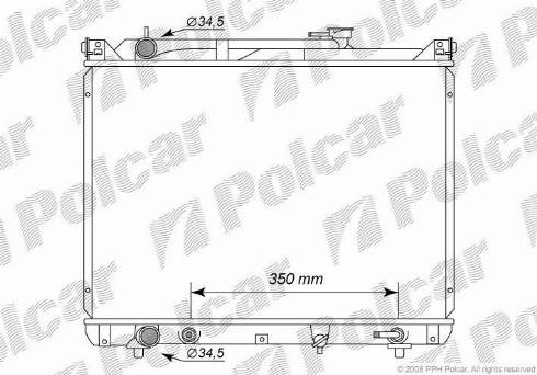 Polcar 742408-2 - Radiator, engine cooling autospares.lv